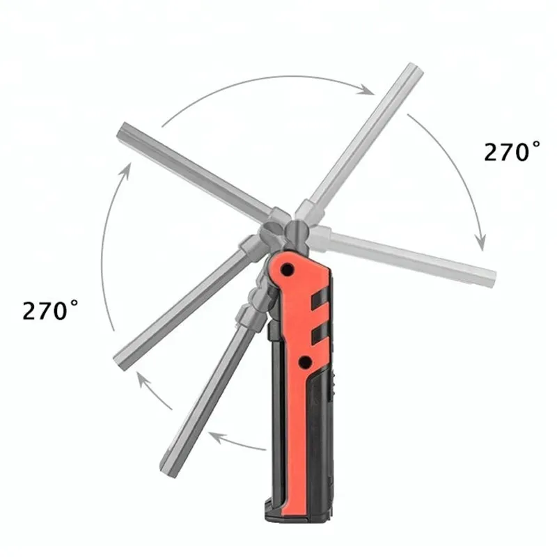 New Super Bright Adjustable Magnetic LED Work Ligh for Car Repair USB Foldable dimming COB Flashlight Lamps - Image 5