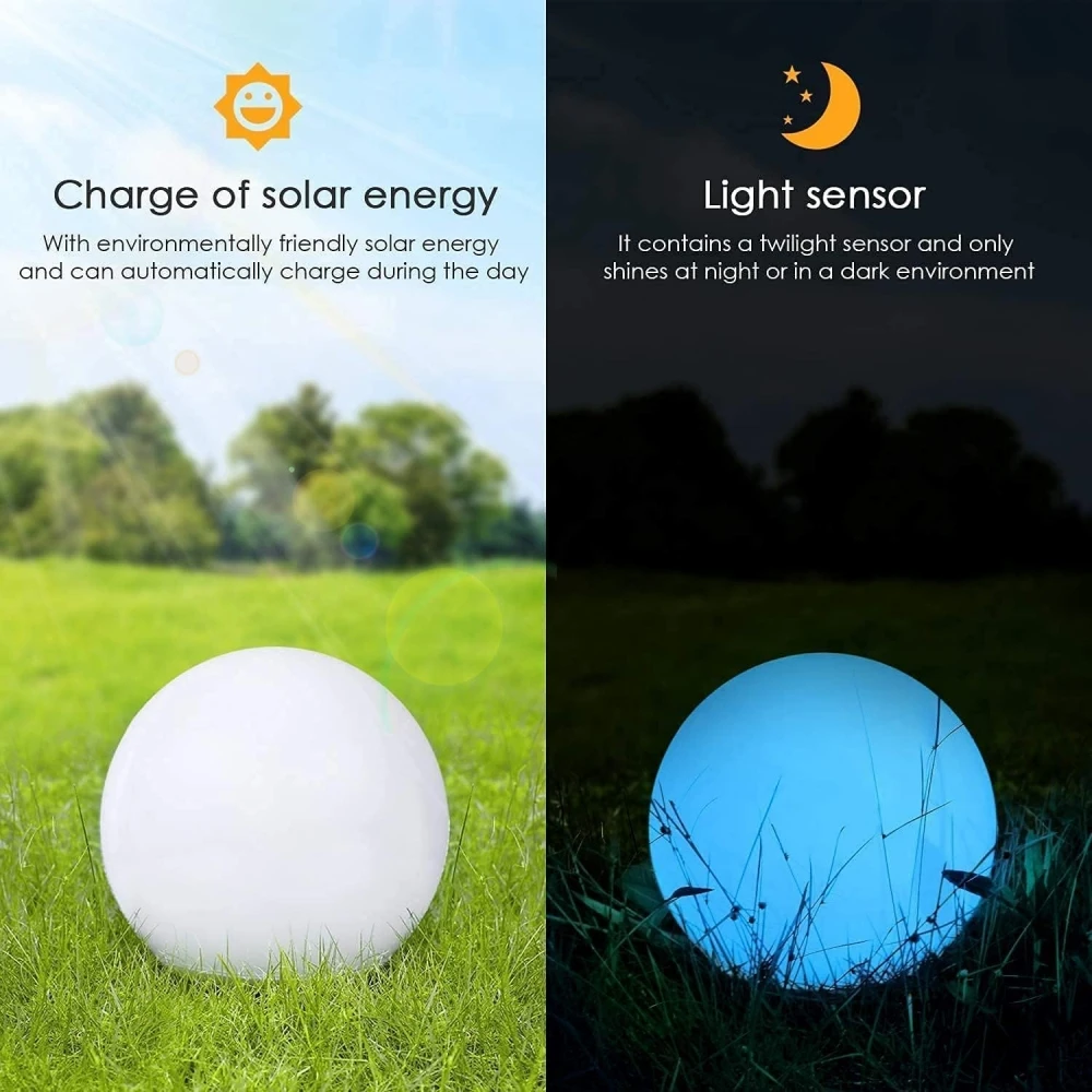 Solar Globe Light Outdoor Waterproof Solar Balls for Garden Globe Floor Atmosphere Lamp for Wedding Christmas Party Garden Decor - Image 2
