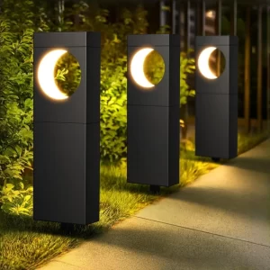 Solar Pathway Lights Outdoor Waterproof Bright Moon Auto On/Off Garden Light for Yard Patio Porch Lawn Outside Decor Lighting