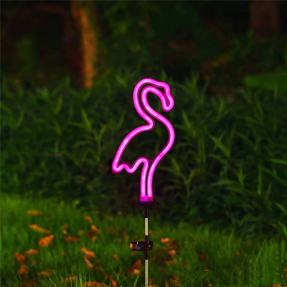 Solar Powered Decorative Light Courtyard Landscape Lamp, Flamingo, Cactus, Pineapple, Tree Neon Lights Outdoor LED Lawn Lamp - Image 4