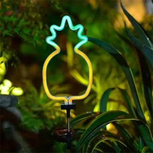 Solar Powered Decorative Light Courtyard Landscape Lamp, Flamingo, Cactus, Pineapple, Tree Neon Lights Outdoor LED Lawn Lamp