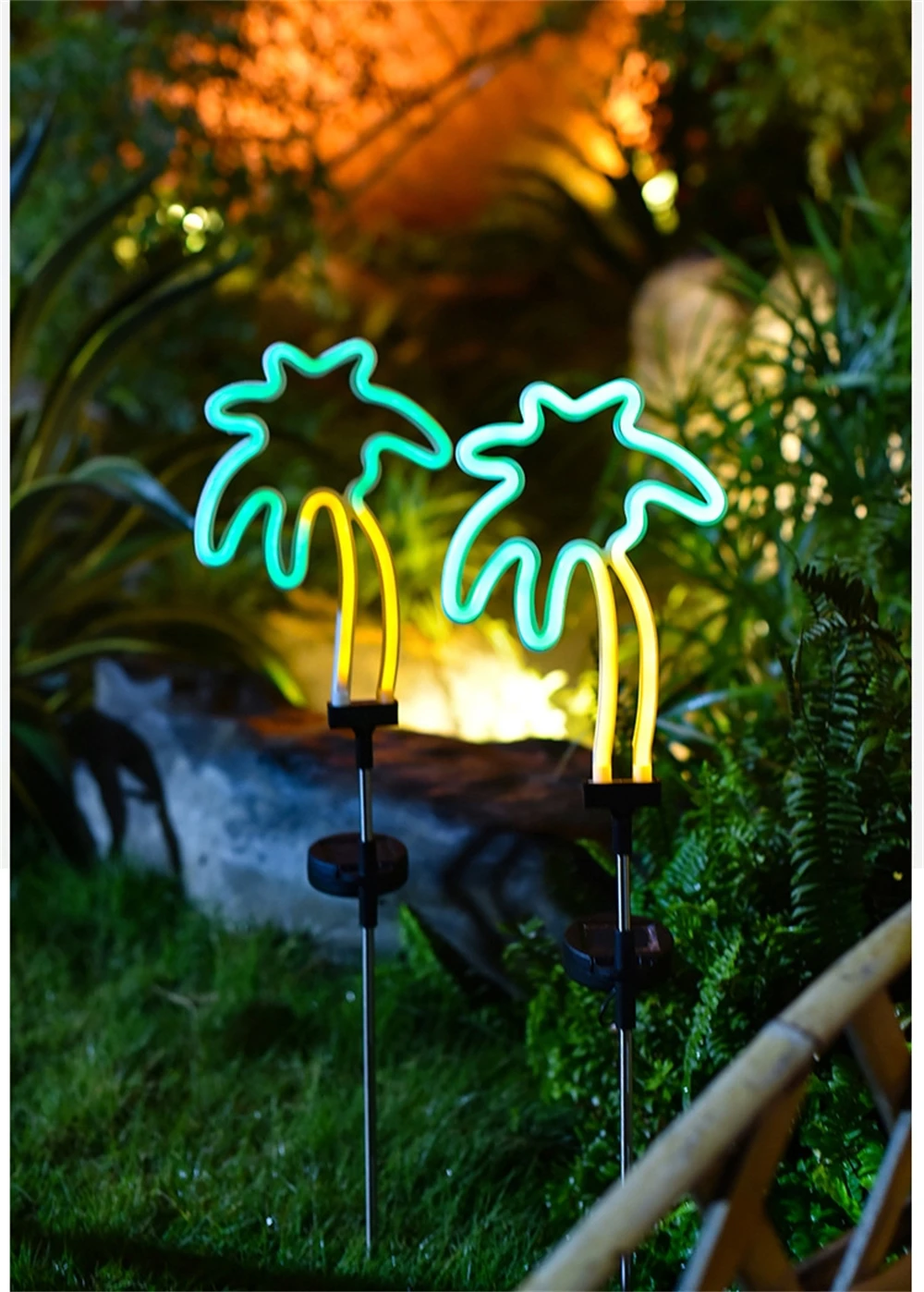 Solar Powered Decorative Light Courtyard Landscape Lamp, Flamingo, Cactus, Pineapple, Tree Neon Lights Outdoor LED Lawn Lamp - Image 2