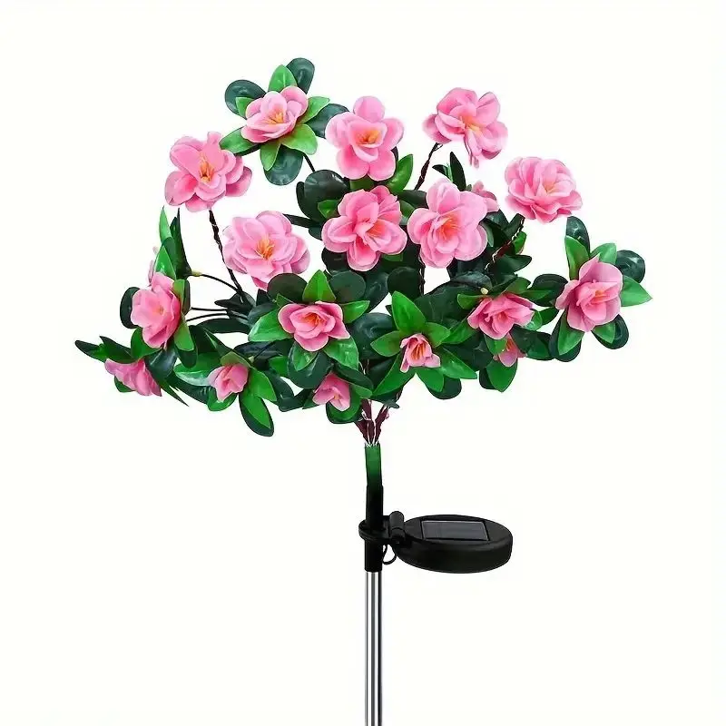 LED Solar Light Waterproof Azalea Solar Flowers Lamp Outdoor Decorative for Garden Yard Lawn Path Lighting Holiday Wedding Decor - Image 3