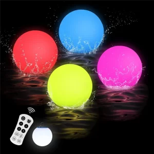 Rechargeable LED Floating Pool Light Remote Color Changing Glowing Ball Light for Garden Lawn Home Party Christmas Decoration