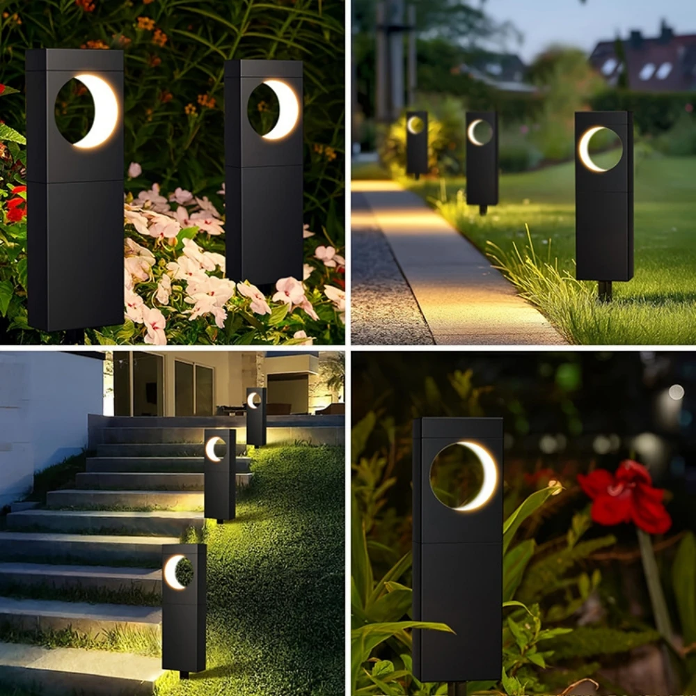 Solar Pathway Lights Outdoor Waterproof Bright Moon Auto On/Off Garden Light for Yard Patio Porch Lawn Outside Decor Lighting - Image 2